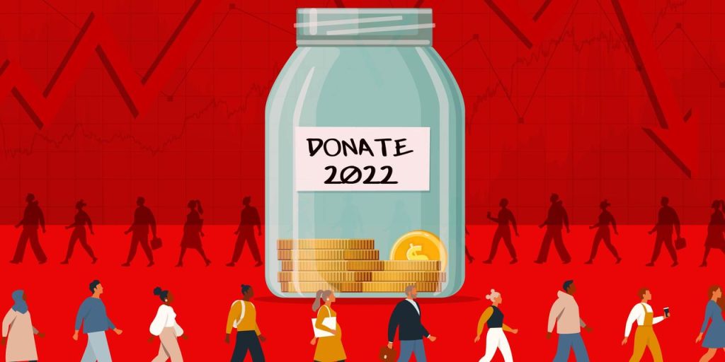 Americans gave less money to charity last year, as inflation and a down stock market squeezed wallets